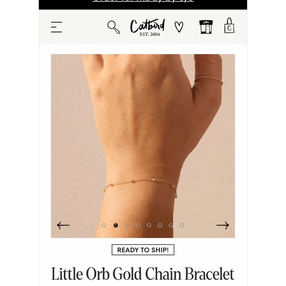 Catbird - Little Orb Chain Bracelet
